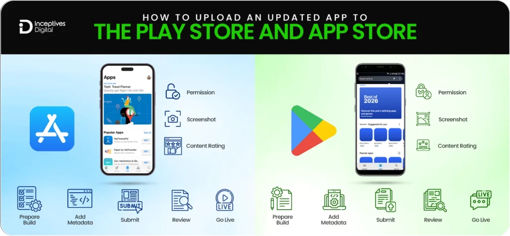 Updating App to the Play Store and App Store
